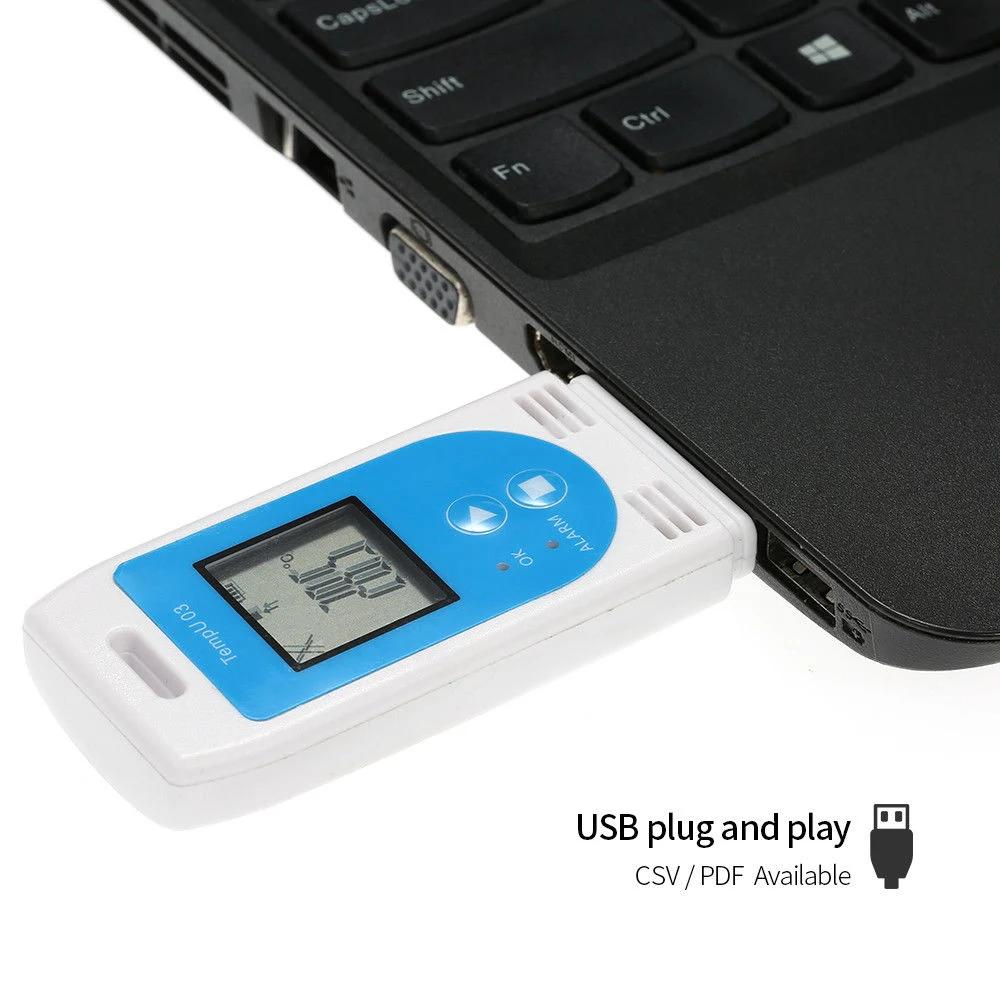 Environmental Monitoring Tzone Tempu03 Multi-Use USB Temp & Rh Data Logger