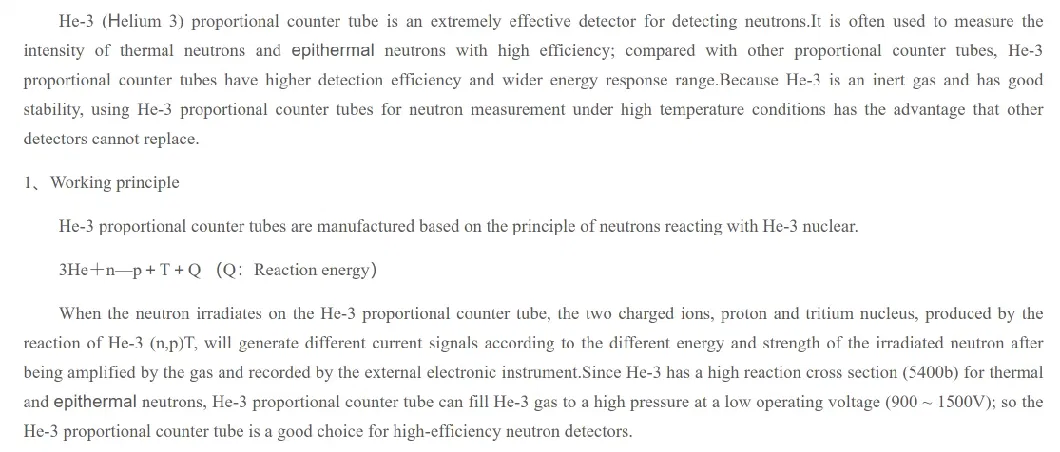 3he Neutron Detector for Nondestructive Testing of Nuclear Materials and Fuel Components