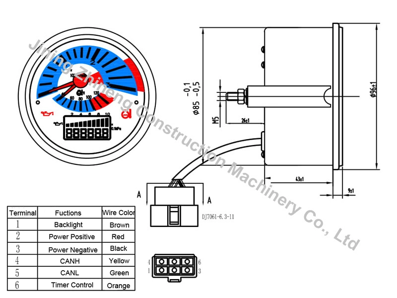 Agricultural Machinery Tractor Dashboard Instrument Cluster Zb253c